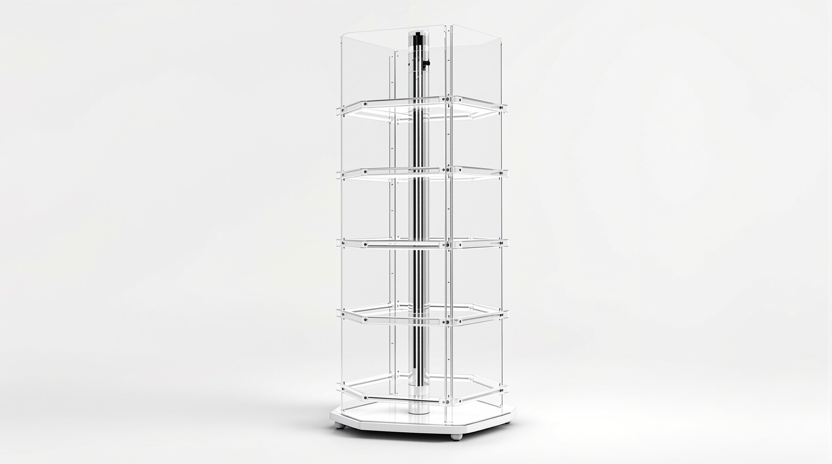 Countertop acrylic displays for perfumery