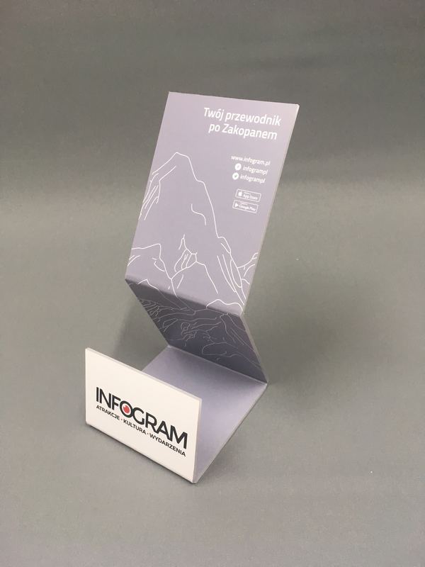 Formatka z plexi ekspozytor naladowy na katalogi i ulotki