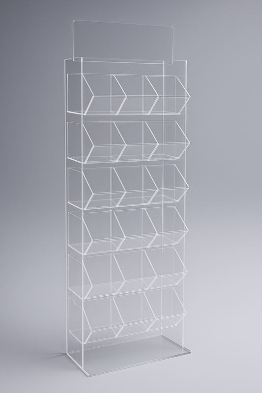 Pojemniki magazynowe z plexi regał na cukierki i produkty sypkie