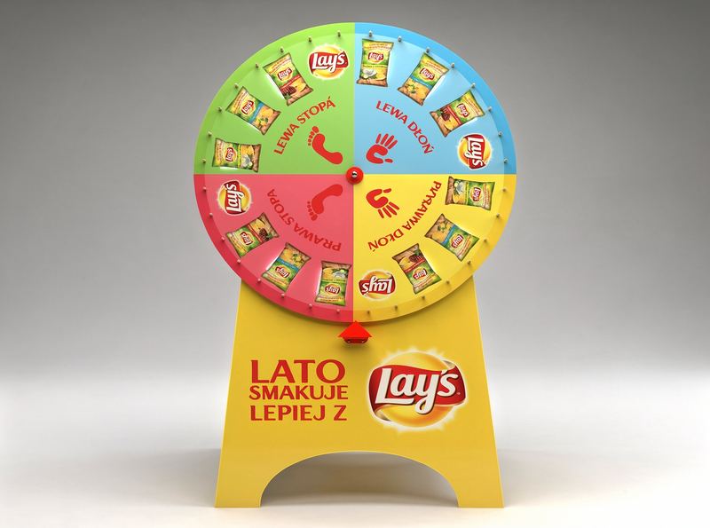 Koło fortuny z grafiką Lay's prototyp gra promocyjna event
